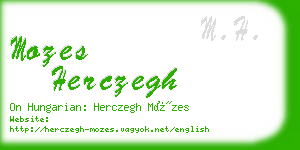 mozes herczegh business card